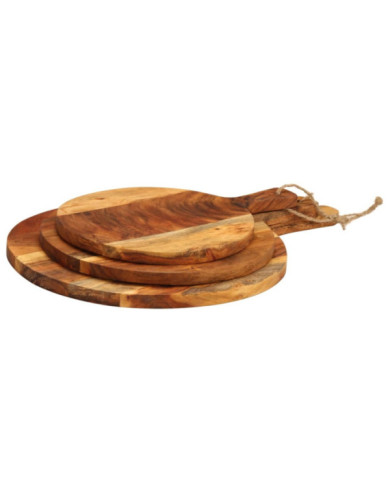 Planche à découper 3 pcs cm bois d'acacia massif | Mobilier & Déco