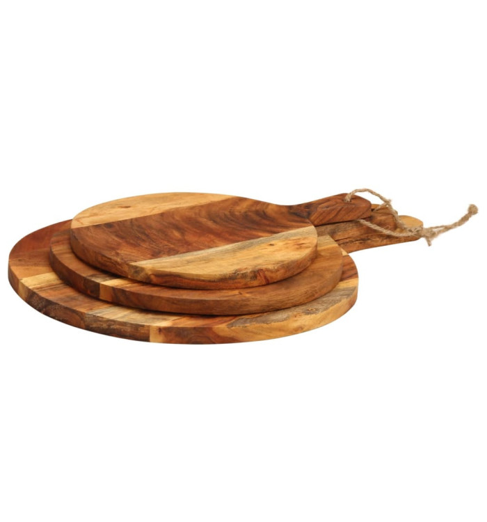 Planche à découper 3 pcs cm bois d'acacia massif | Mobilier & Déco