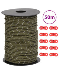 Corde de haubanage de tente avec bandes réfléchissantes et clés | Mobilier & Déco