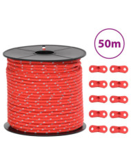 Corde de haubanage de tente avec bandes réfléchissantes et clés | Mobilier & Déco