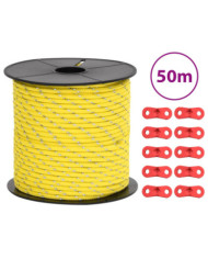 Corde de haubanage de tente avec bandes réfléchissantes et clés | Mobilier & Déco