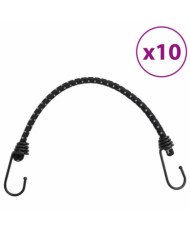 Cordes élastiques avec bandes réfléchissantes et crochets 10pcs | Mobilier & Déco