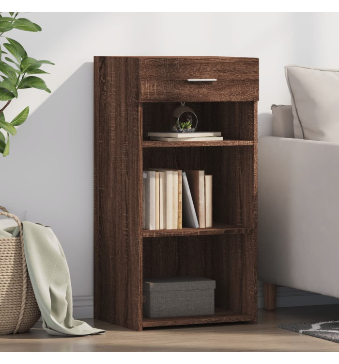 Buffet chêne marron 45x42,5x93 cm bois d'ingénierie | Mobilier & Déco