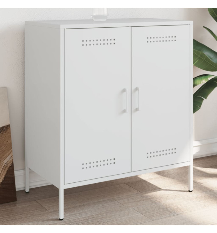 Buffet blanc 68x39x79 cm acier | Mobilier & Déco
