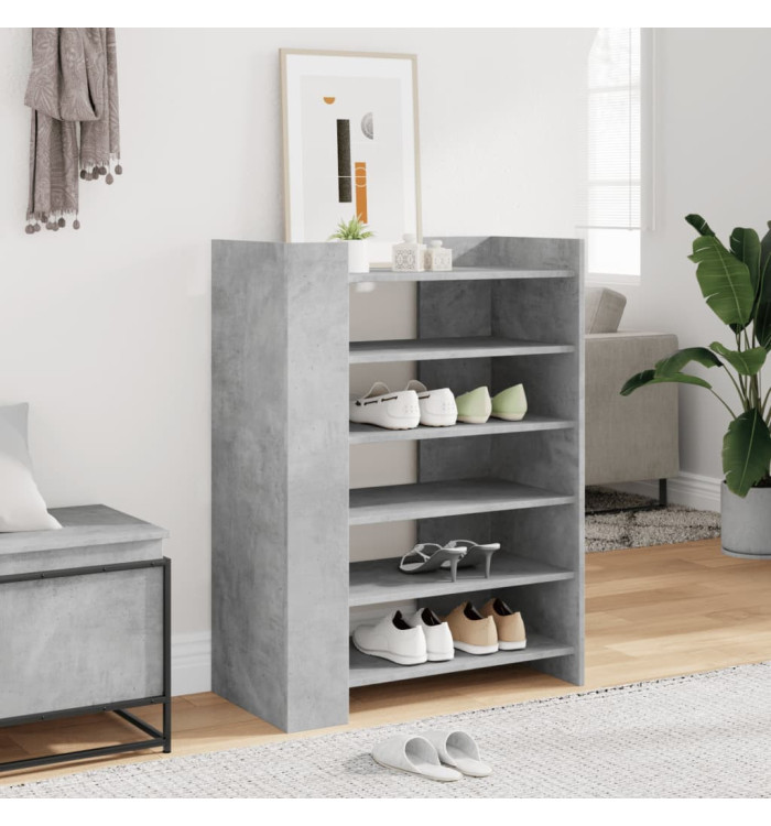 Armoire à chaussures gris béton 74,5x37,5x100 cm | Mobilier & Déco
