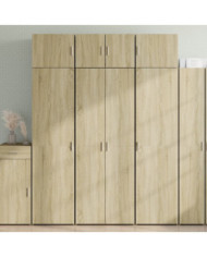 Buffet haut chêne sonoma 70x42,5x185 cm bois d'ingénierie | Mobilier & Déco