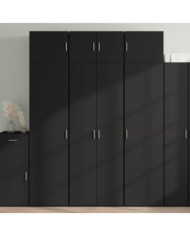 Armoire de rangement noir 70x42,5x225 cm bois d'ingénierie | Mobilier & Déco