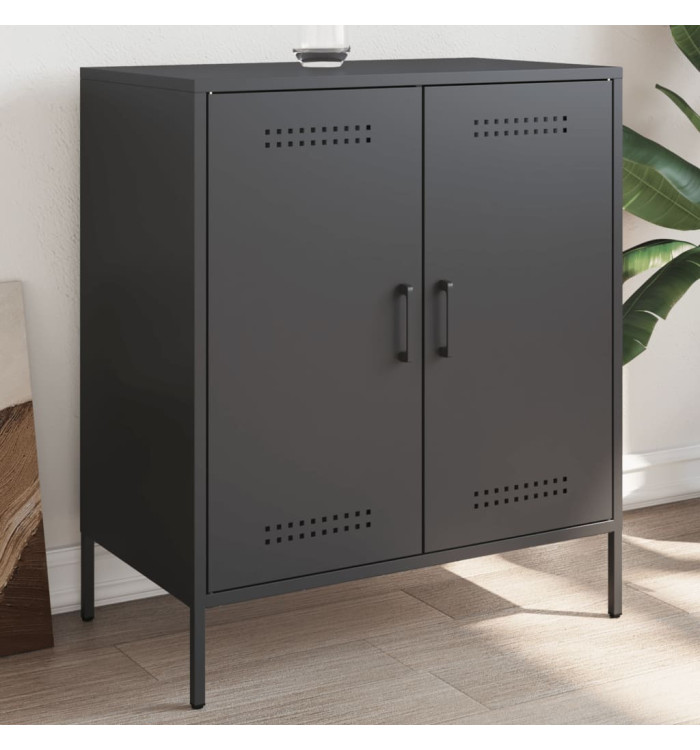 Buffet noir 68x39x79 cm acier | Mobilier & Déco
