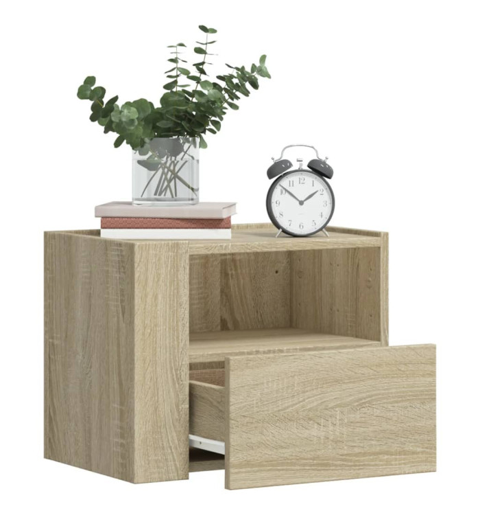 Tables de chevet murales 2 pcs chêne sonoma 45x30x35 cm | Mobilier & Déco