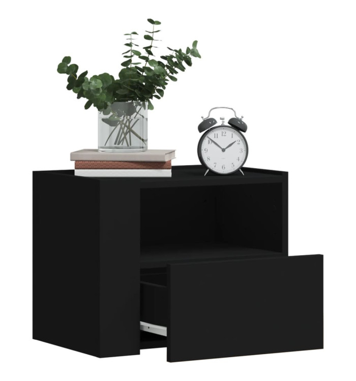 Tables de chevet murales 2 pcs noir 45x30x35 cm | Mobilier & Déco