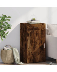 Buffet chêne fumé 50x42,5x93 cm bois d'ingénierie | Mobilier & Déco