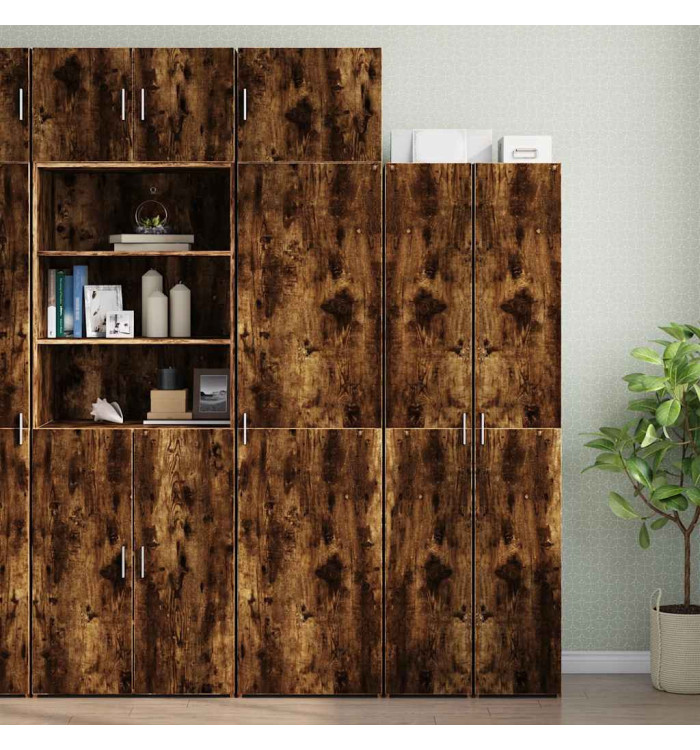 Armoire de rangement mince chêne fumé 50x42,5x225 cm | Mobilier & Déco
