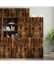 Armoire de rangement mince chêne fumé 50x42,5x225 cm | Mobilier & Déco