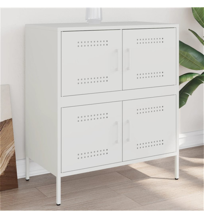 Buffet blanc 68x39x79 cm acier | Mobilier & Déco