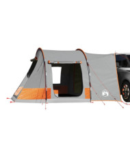 Tente de voiture 2 personnes gris et orange imperméable | Mobilier & Déco