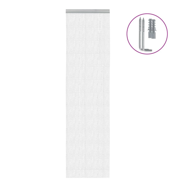 Moustiquaire de porte à chaîne 56x202 cm aluminium | Mobilier & Déco