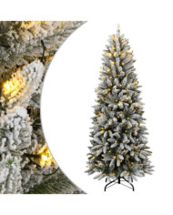 Sapin de Noël artificiel 150 LED et flocon de neige 120 cm | Mobilier & Déco
