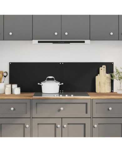 Dosserets de cuisine 2 pcs noir 70x50 cm verre trempé | Mobilier & Déco