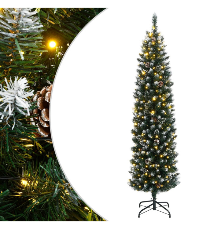 Sapin de Noël artificiel mince 300 LED 180 cm | Mobilier & Déco