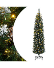 Sapin de Noël artificiel mince 300 LED 180 cm | Mobilier & Déco