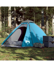 Tente de camping à dôme 4 personnes bleu imperméable | Mobilier & Déco