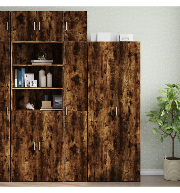 Armoire de rangement mince chêne fumé 30x42,5x225 cm | Mobilier & Déco
