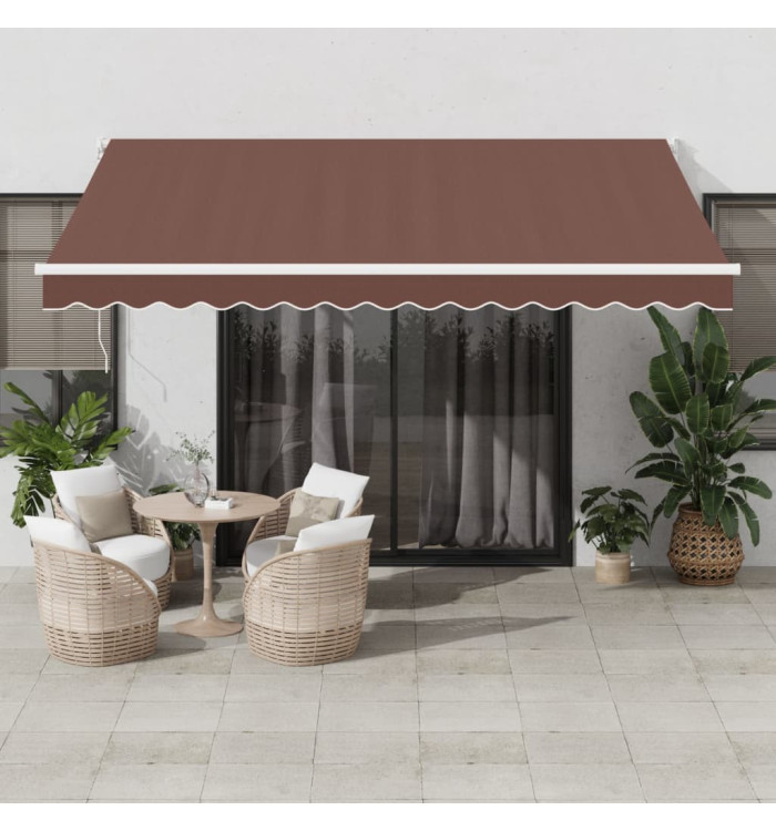 Auvent rétractable automatique marron 400x300 cm | Mobilier & Déco