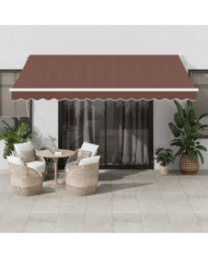 Auvent rétractable automatique marron 400x300 cm | Mobilier & Déco