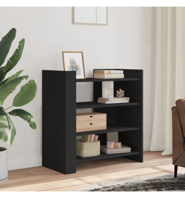 Buffet noir 73,5x35x75 cm bois d'ingénierie | Mobilier & Déco