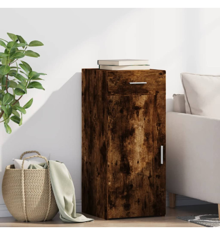 Buffet chêne fumé 40x42,5x93 cm bois d'ingénierie | Mobilier & Déco