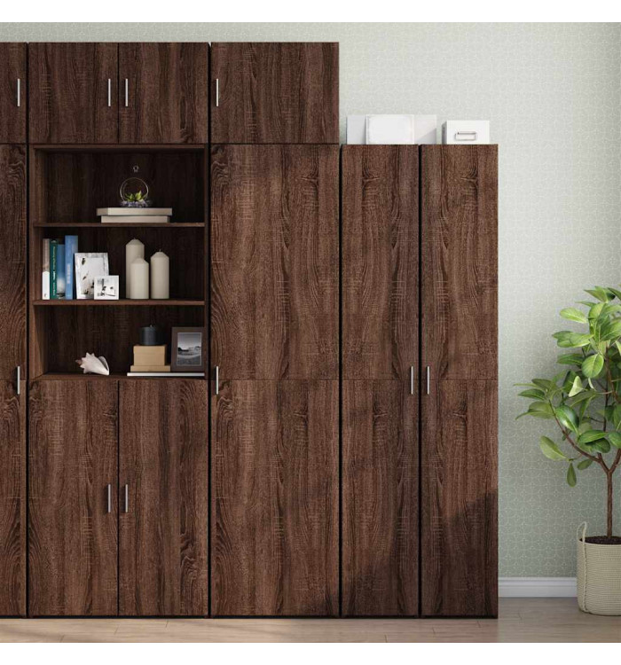 Armoire de rangement mince chêne marron 50x42,5x225 cm | Mobilier & Déco