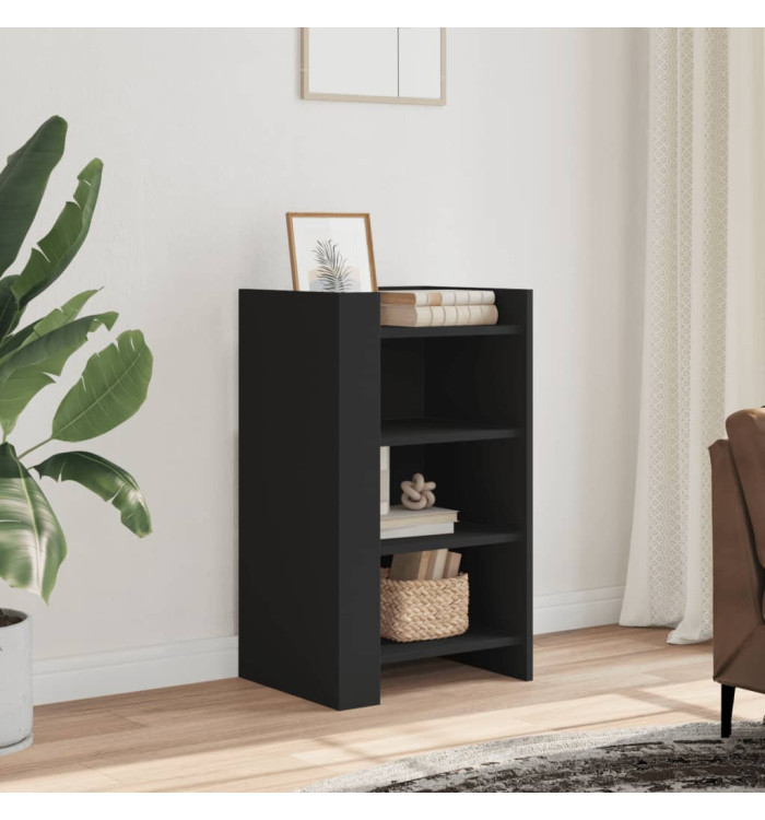 Buffet noir 45x35x75 cm bois d’ingénierie | Mobilier & Déco