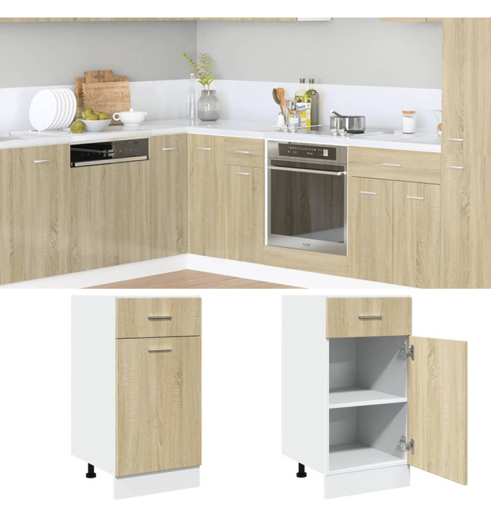 Armoire de plancher tiroir "Lyon" chêne sonoma | Mobilier & Déco