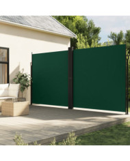 Auvent latéral rétractable vert foncé 220x1200 cm | Mobilier & Déco