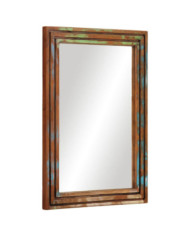 Miroir salle de bain 50x70 cm bois massif d'acacia et verre | Mobilier & Déco