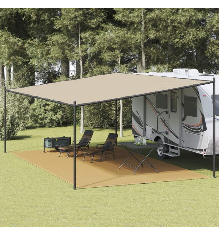 Tapis de tente sable 400x700 cm PEHD | Mobilier & Déco