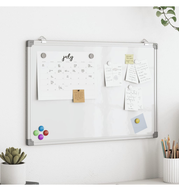 Tableau blanc magnétique 40x30x1,7 cm aluminium | Mobilier & Déco