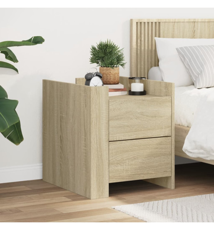 Table de chevet chêne sonoma 45x50x50 cm bois d’ingénierie | Mobilier & Déco
