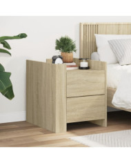 Table de chevet chêne sonoma 45x50x50 cm bois d’ingénierie | Mobilier & Déco