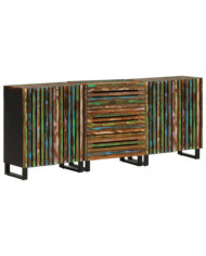 Buffets 3 pcs 60x34x75 cm bois d'acacia massif | Mobilier & Déco