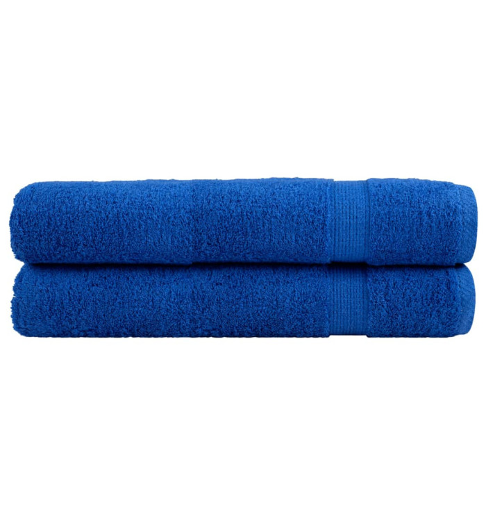 Serviettes de sauna de qualité supérieure SOLUND 2 pcs bleu | Mobilier & Déco