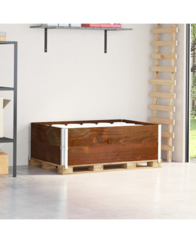Colliers de palette 2 pcs marron 120x80 cm bois de pin solide | Mobilier & Déco