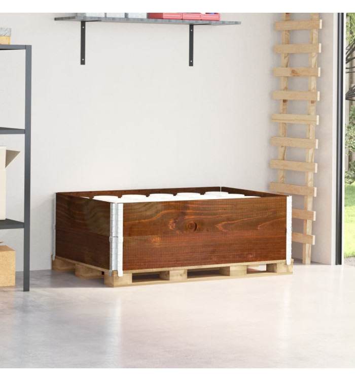 Colliers de palette 2 pcs marron 120x80 cm bois de pin solide | Mobilier & Déco