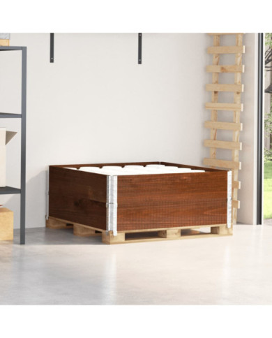 Colliers de palette 2 pcs marron 100x100 cm bois de pin solide | Mobilier & Déco