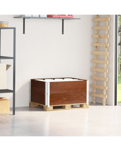 Colliers de palette 2 pcs marron 80x60 cm bois de pin solide | Mobilier & Déco