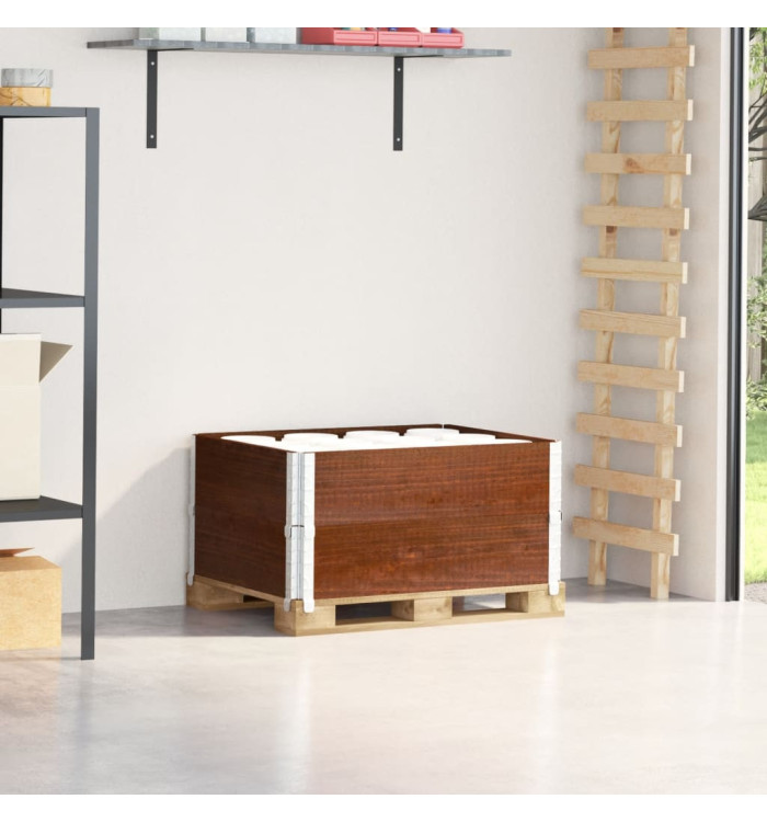 Colliers de palette 2 pcs marron 80x60 cm bois de pin solide | Mobilier & Déco