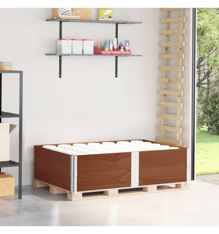 Colliers de palette 2 pcs marron 150x100 cm bois de pin solide | Mobilier & Déco