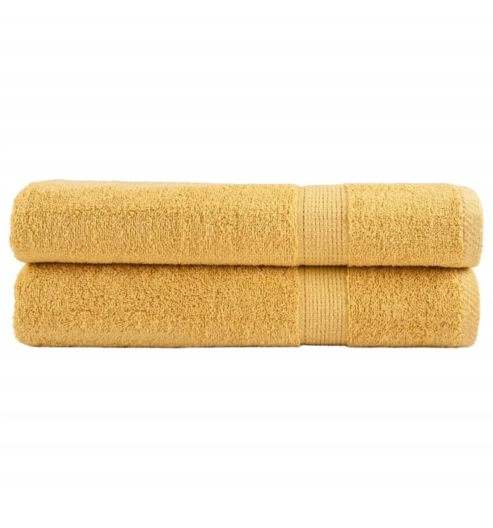 Serviettes de sauna de qualité supérieure SOLUND 2 pcs doré | Mobilier & Déco