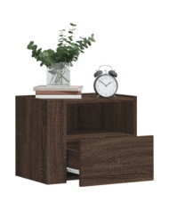 Table de chevet murale chêne marron 45x30x35 cm | Mobilier & Déco