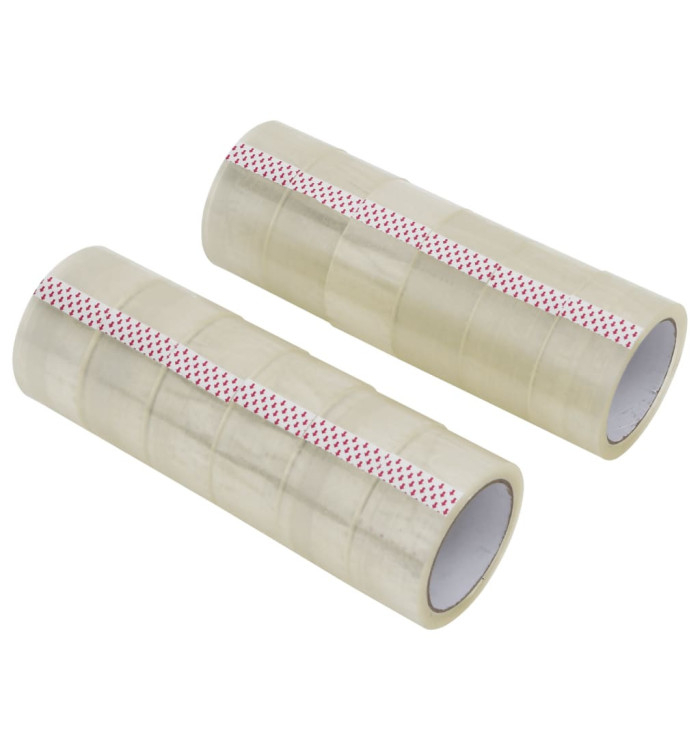 Ruban d'emballage 12 pcs transparent 48 mm x 66 m | Mobilier & Déco